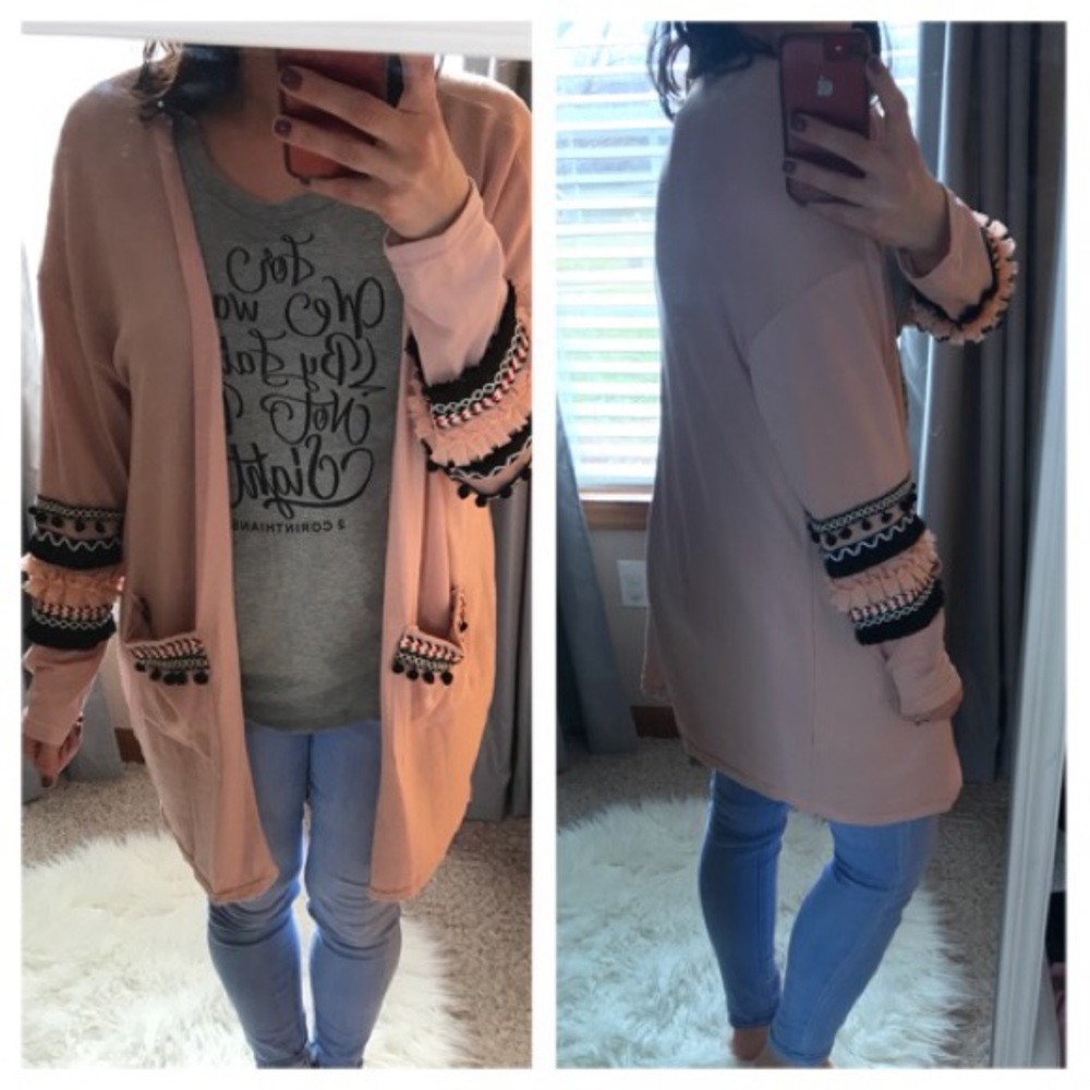 Spring Cardigan Pink Size Medium
